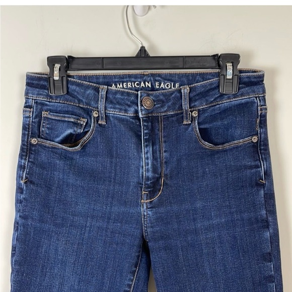 American Eagle Super Stretch Hi-Rise Skinny Super Stretch Jeans Size 4 Long Blue - Picture 3 of 8